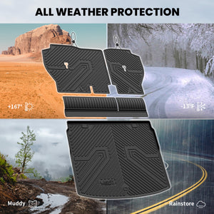 Fit for 2023-2026 Honda CR-V (Include FCEV & CRV Hybrid) Seatback & Cargo Mats All Weather 