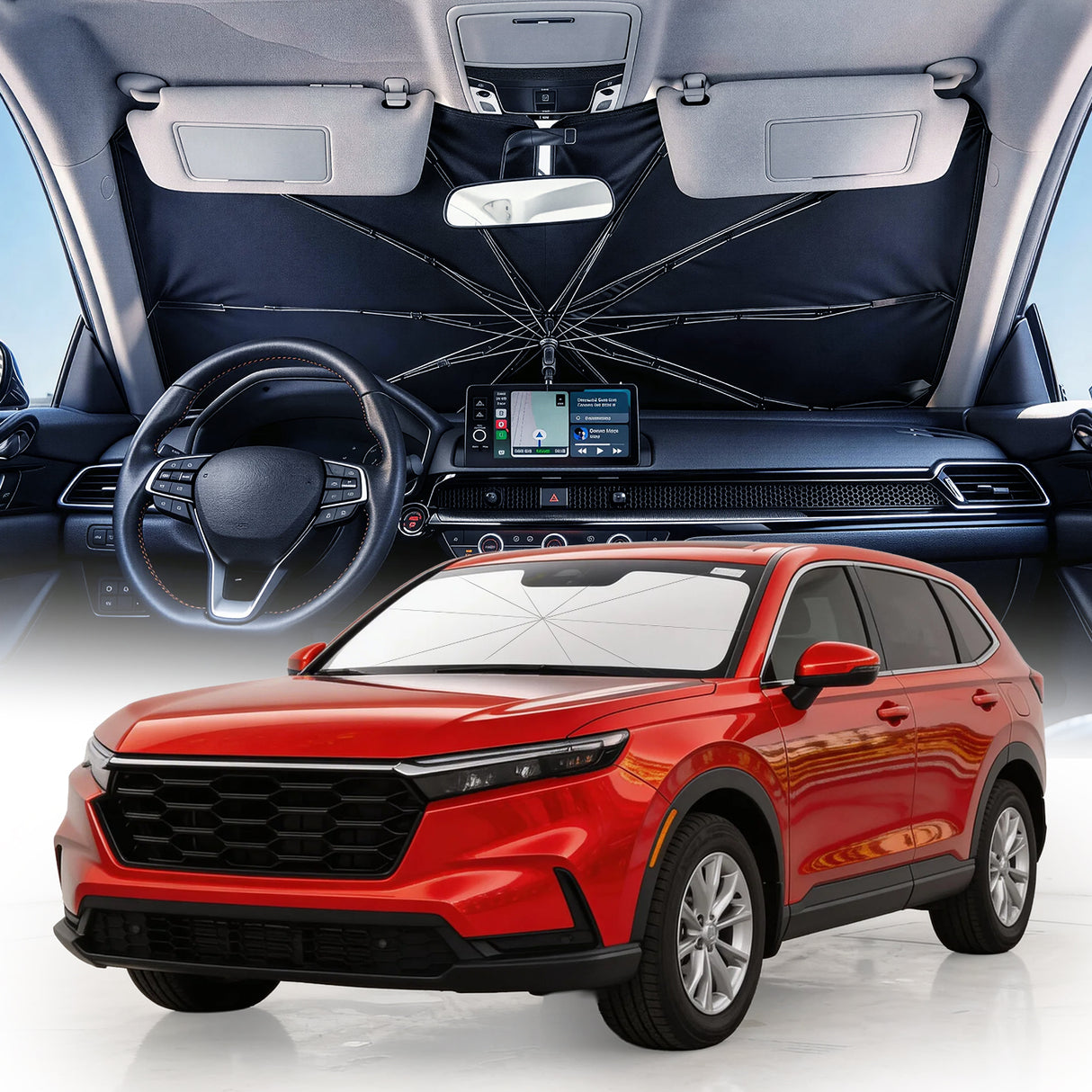 Custom-Fit Weektic Windshield Sun Shade Umbrella for 2023-2026 Honda CRV