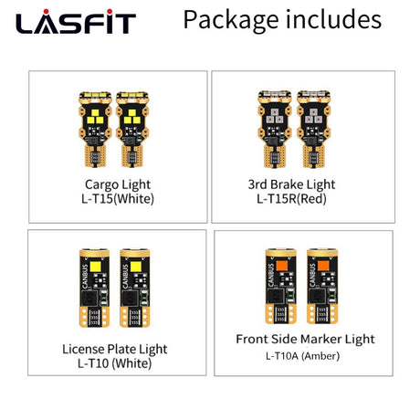 Lasfit combo package led bulbs for 2024-2025 Ford F150  