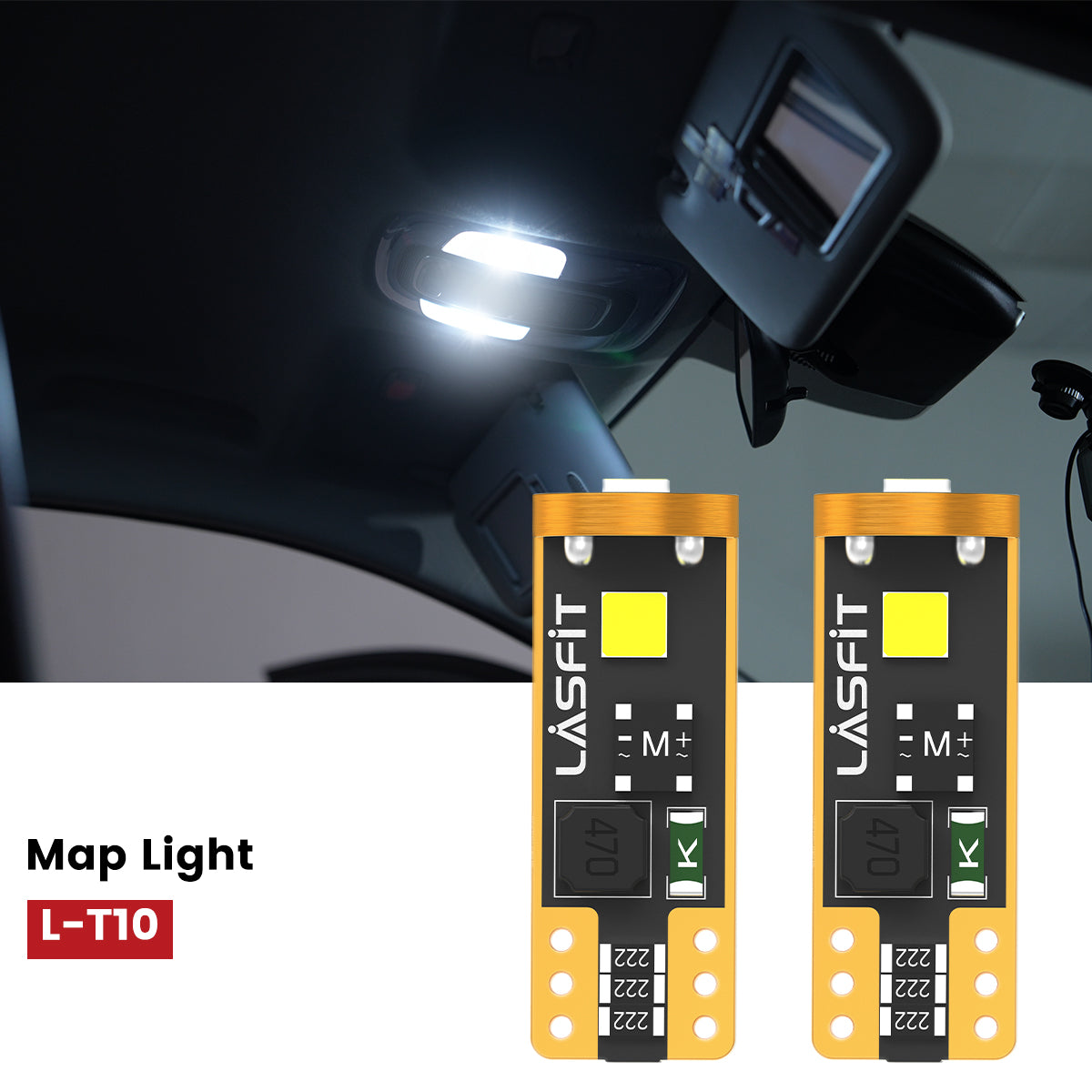 Lasfit 168 led map lights fit for 2024-2025 Hyundai Elantra 