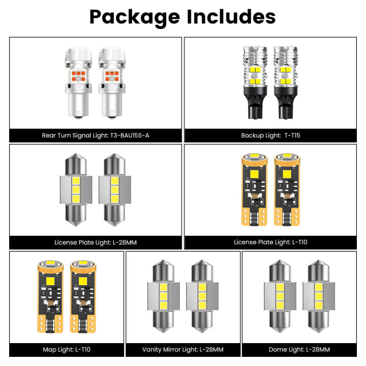 Lasfit combo package led bulbs for 2024-2025 Hyundai Elantra