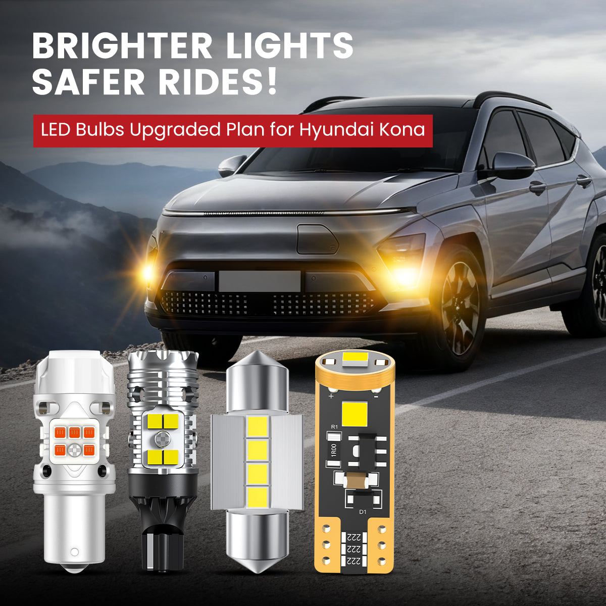 Lasfit LED Bulbs for 2024-2025 Hyundai Kona