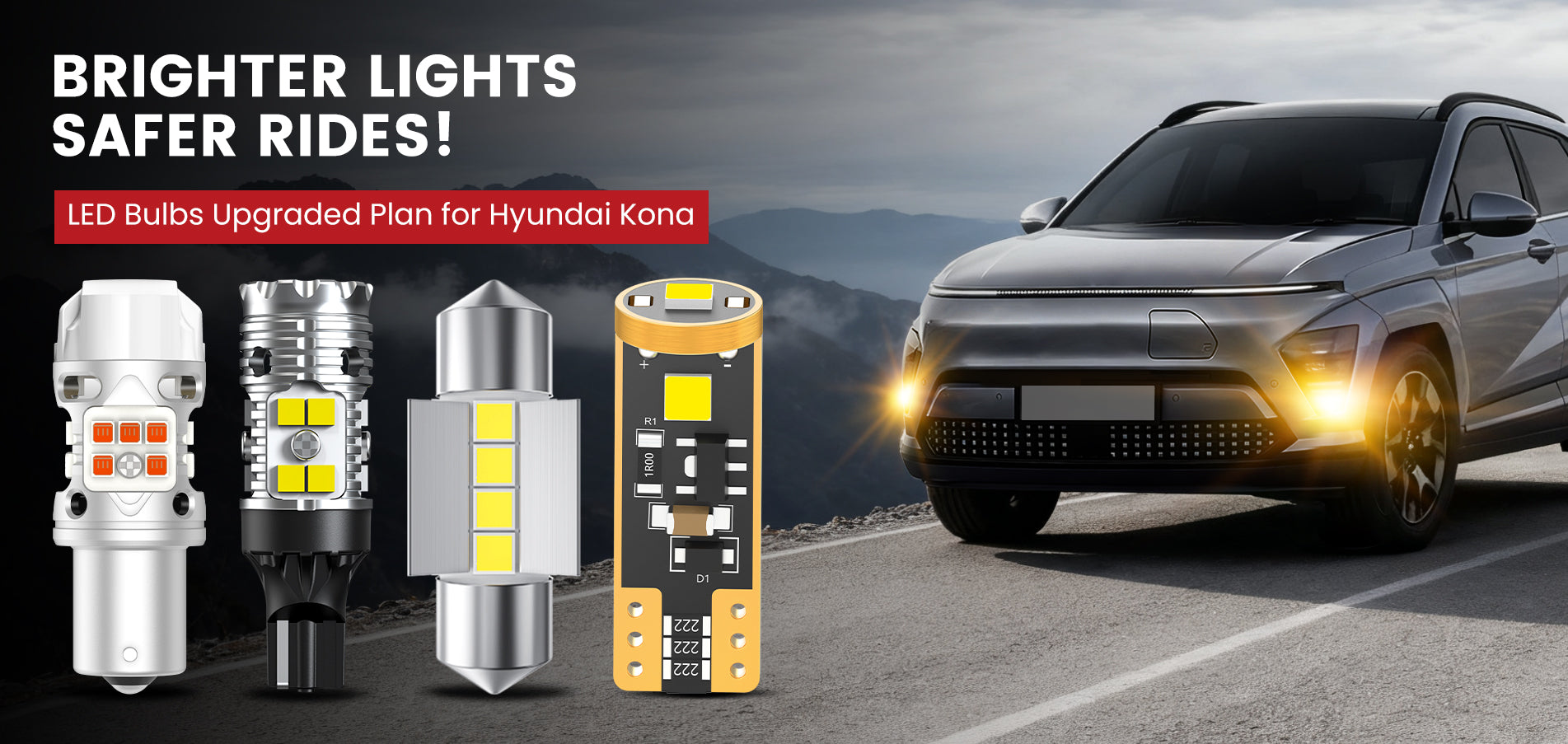 Lasfit LED Bulbs for 2024-2025 Hyundai Kona