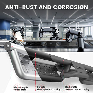 2024-2025 Toyota Tacoma Lasfit running boards anti rust and corrosion