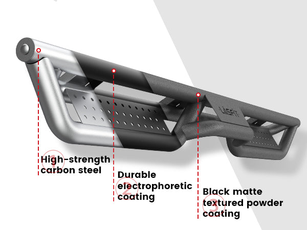 2024-2025 Toyota Tacoma Lasfit running boards durable