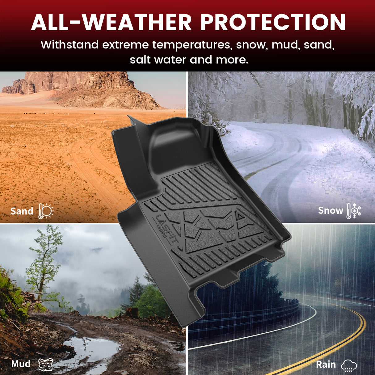 Fit for 2024-2025 Chevrolet Silverado EV Floor Mats, WT/RST Model Available