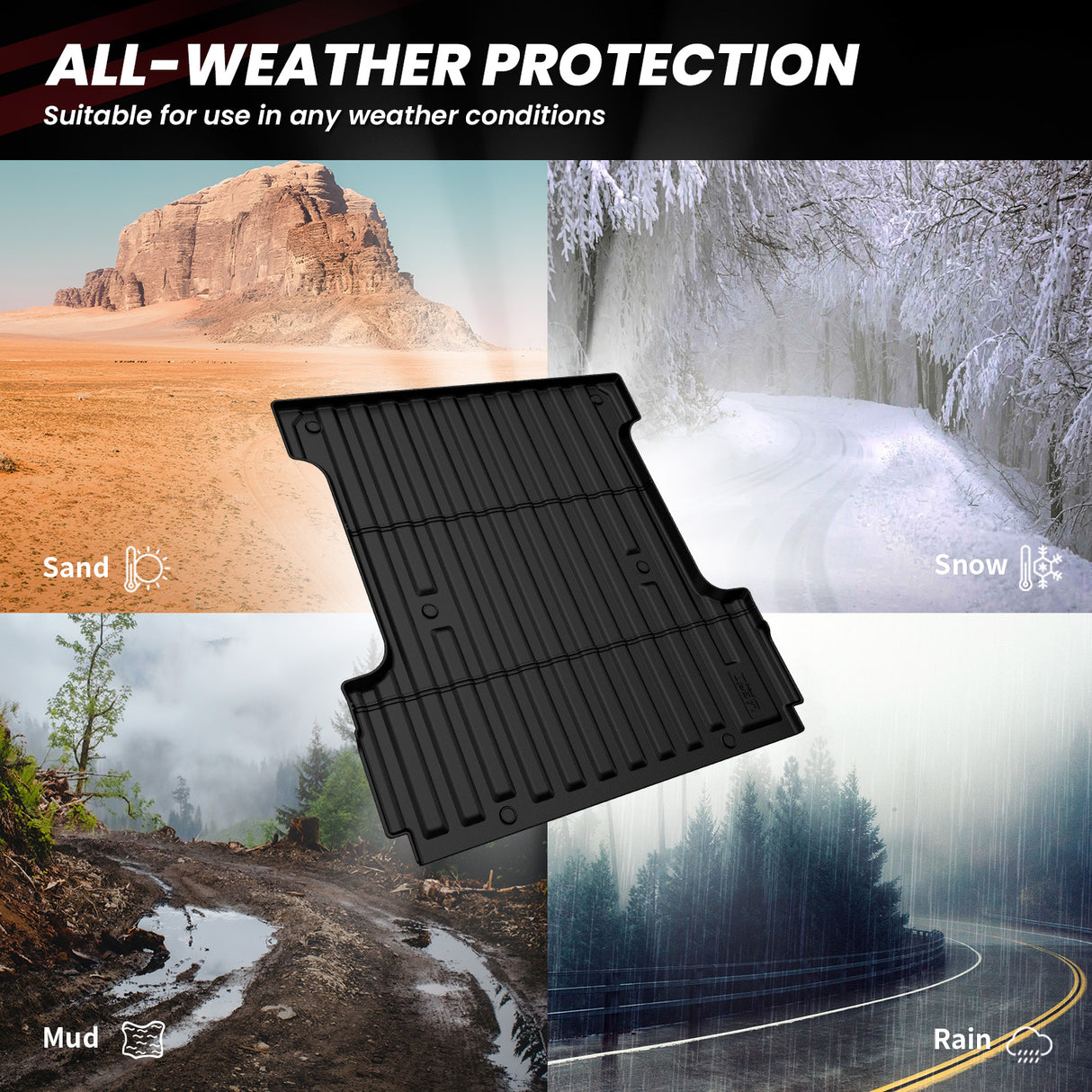 2024-2025 Ford F-150  5.5' bed Truck Bed Mat All Weather Protection