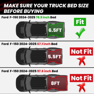 2024-2025 Ford F-150 6.5' bed Truck Bed Mat