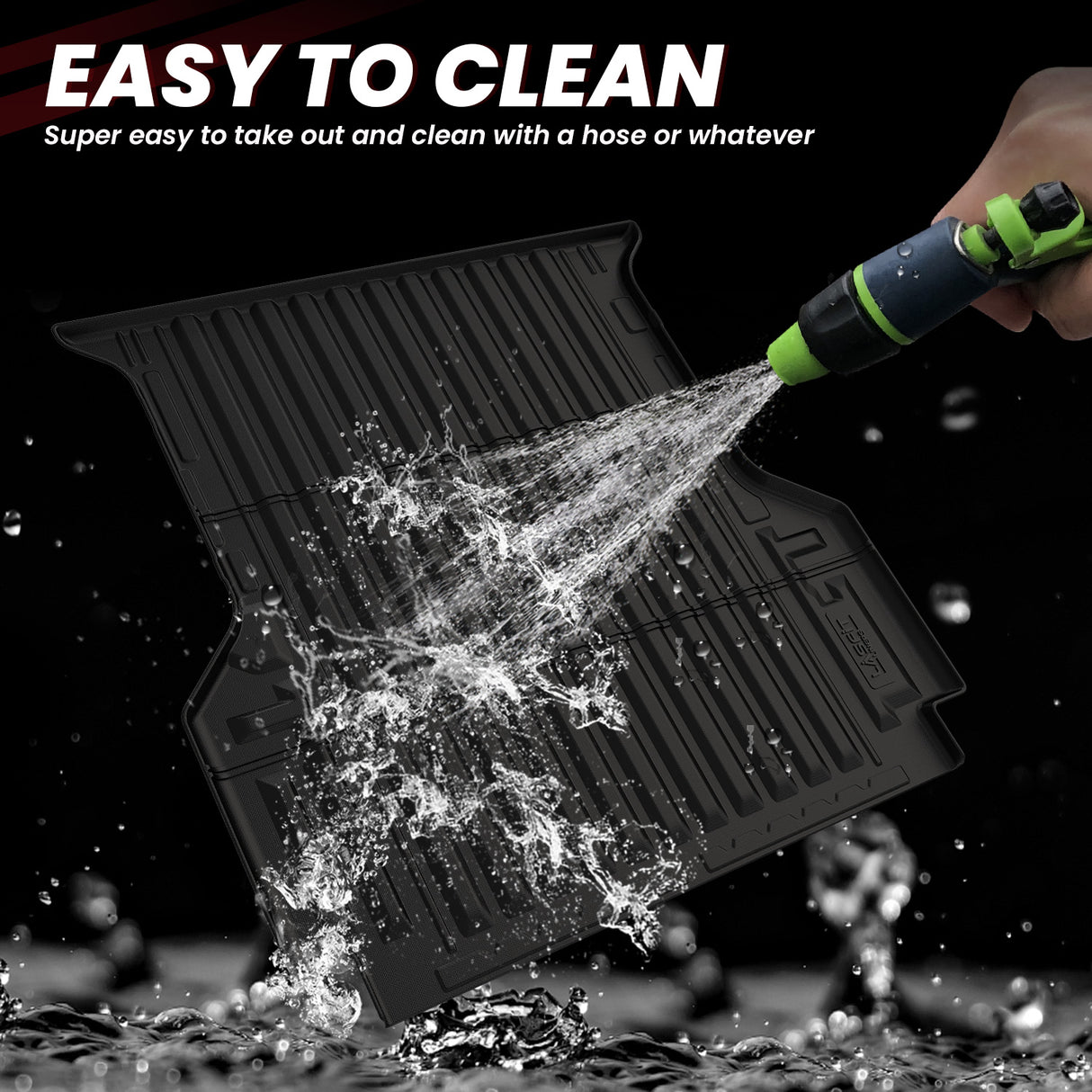 Fit for 2024-2025 Ford Ranger 5FT(59.6") Heavy Duty Truck Bed Mat Easy to Clean