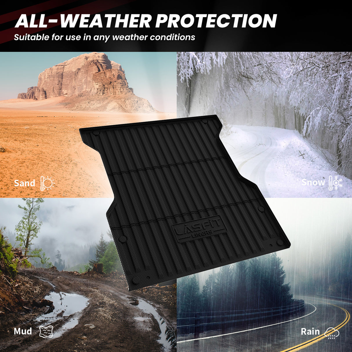  2024-2025 Toyota Tacoma 5FT All-weather Protection Bed Mat