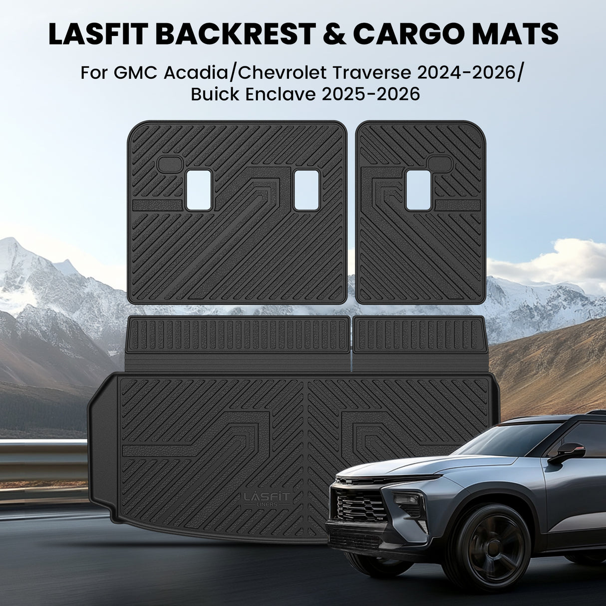 Fit for 2024-2026 Chevrolet Traverse Floor Mats / Cargo Mat / Seatback Mat