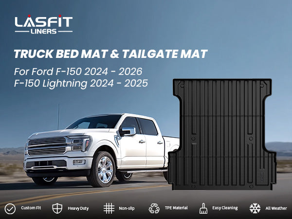 2024-2026 Ford F-150 & 2024-2026 Ford F-150 Lightning Custom Truck Bed Mat & Tailgate Mat