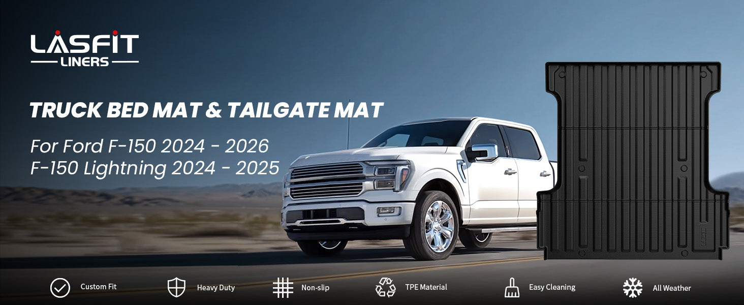 2024-2026 Ford F-150 & 2024-2026 Ford F-150 Lightning Custom Truck Bed Mat & Tailgate Mat