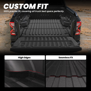 Fit for 2024-2026 Ford Ranger 5FT(59.6") Heavy Duty Bed Mat & Tailgate Mat Custom Fit