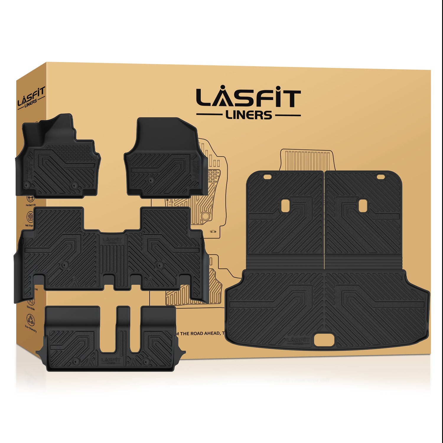 Kia EV9 Floor Mats & Cargo Mat- Custom Fit, All-Weather, Eco