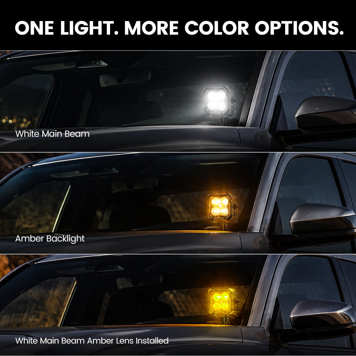 Pod ditch light color options on a 2024–2026 Toyota Tacoma