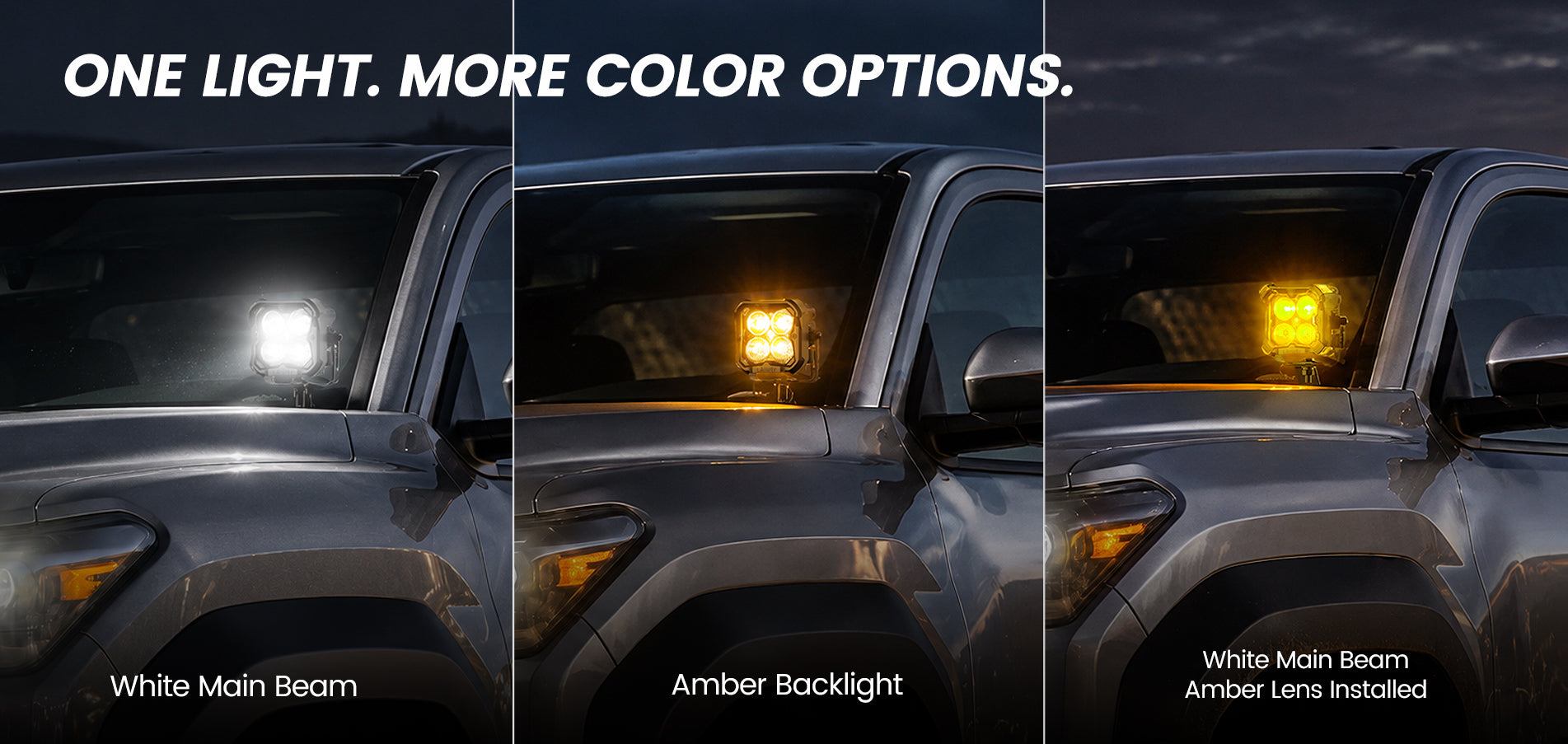 Pod ditch light color options on a 2024–2026 Toyota Tacoma