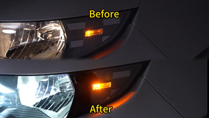 Lasfit LED front side marker lights vs halogen