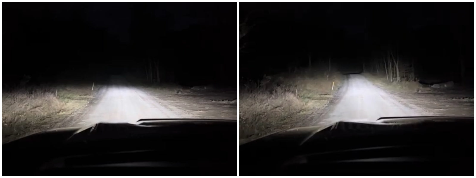 The bright white light of Lasfit LED headlight bulbs