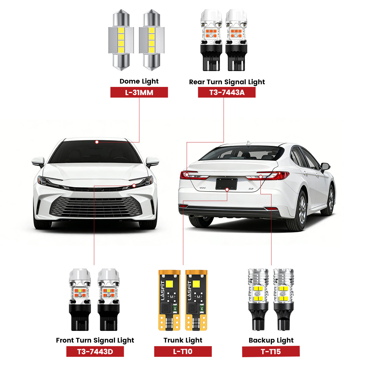 2025-2026 Toyota Camry LED Bulbs | Lasfit