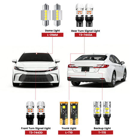 Lasfit led bulbs for 2025-2026 Toyota Camry