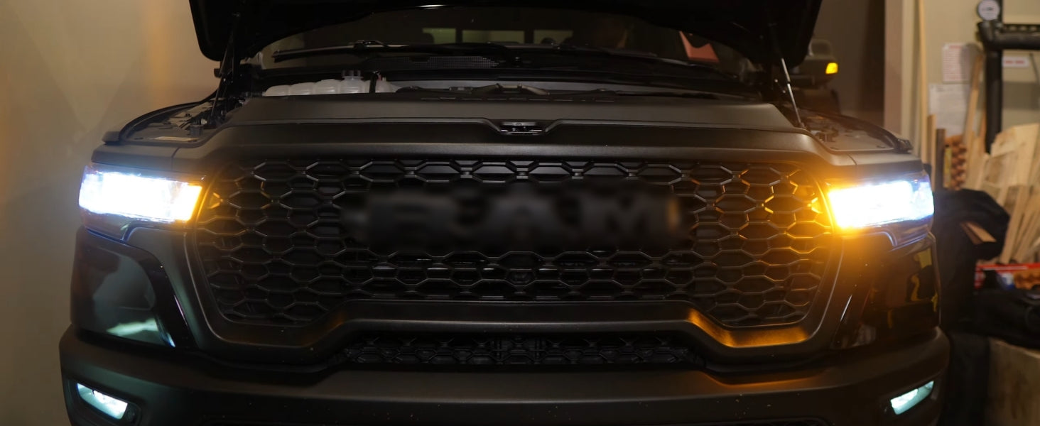 2025-2026 Ram 1500 7443 front turn signal lights brightness comparisons