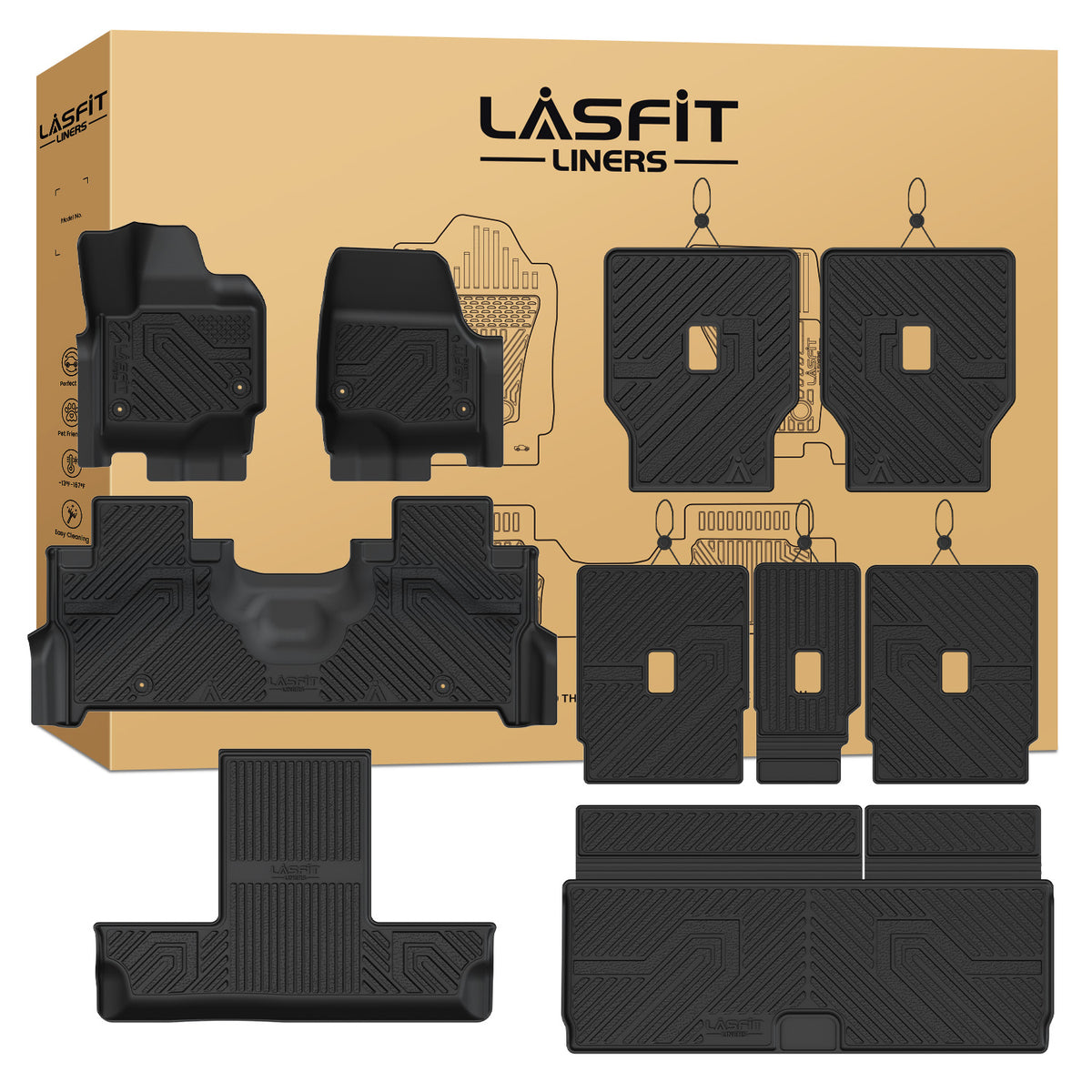 Fit for 2025-2027 Ford Expedition / Expedition Max Floor Mats or Seatback & Cargo Mats