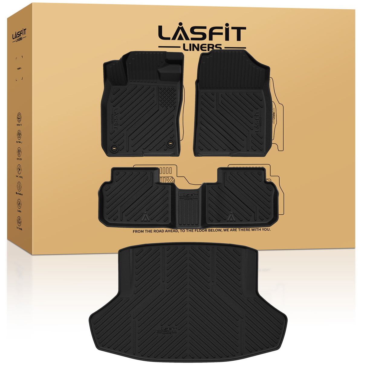 Fit for 2025-2026 Honda Civic Hybrid Floor Mats(Fit Sedan & Hatchback) / Cargo Mat