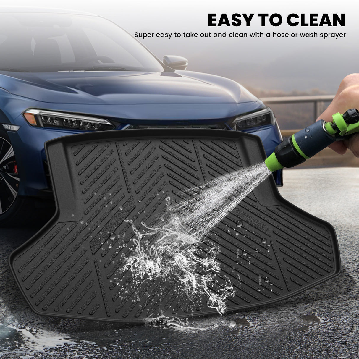 2025 Honda Civic Sedan Hybrid Cargo Mat Easy to Clean