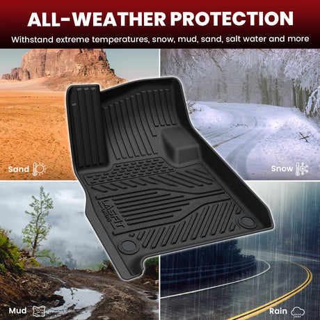 Fit for 2025 Rivian R1S Floor Mats & Cargo & Seatback & Tailgate Mats
