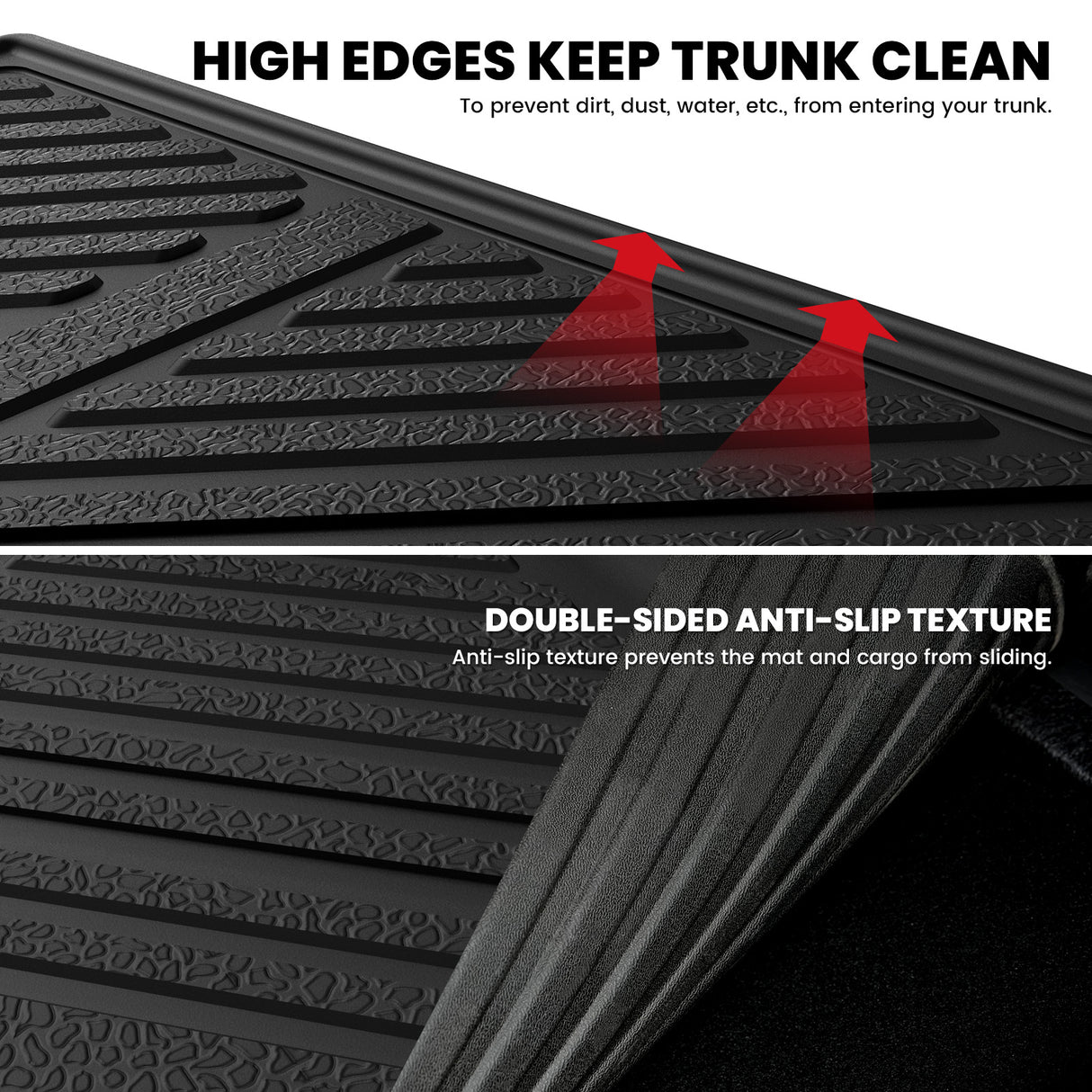 2025 Volkswagen Tiguan Seatback & Cargo Mats High Edge Keep Trunk Clean