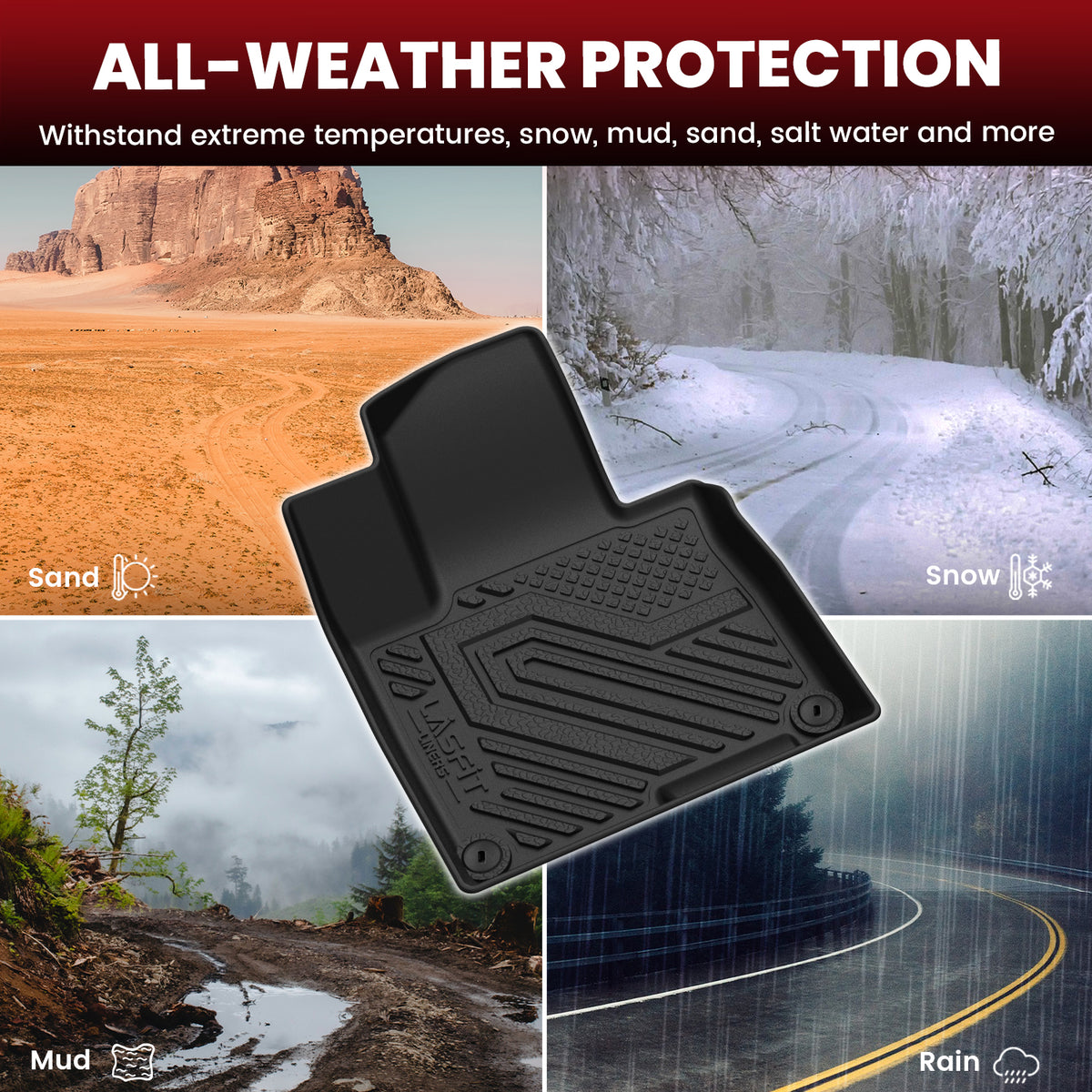2026-2027 Kia Sportage Hybrid Floor Mats & Seatback & Cargo Mat All Weather Mat