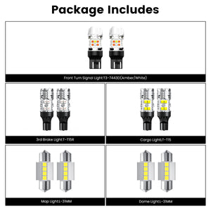 Lasfit combo package led bulbs for 2026 Nissan Frontier S/SV