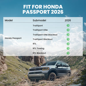 Fit for 2026 Honda Passport Floor Mats or Cargo Mat or Seatback Mat