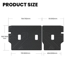 Fit for 2026 Honda Passport Seatback Mat Product Size