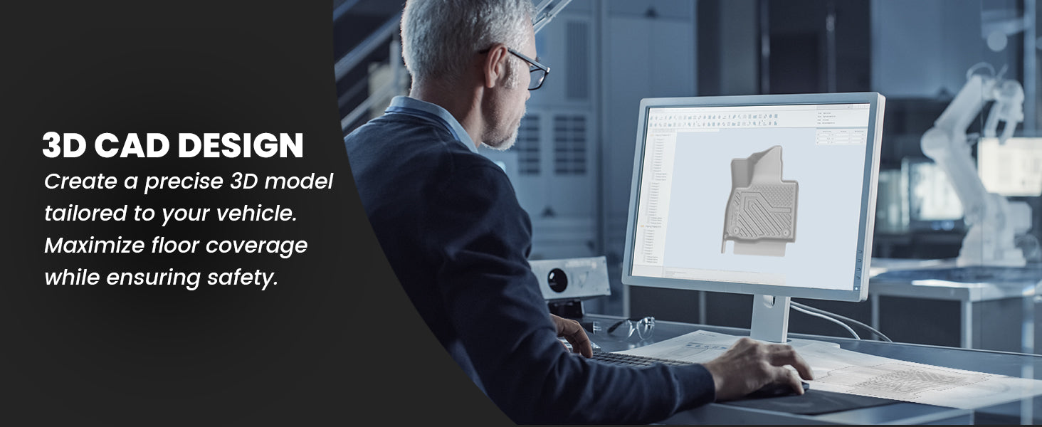 3D CAD Design Process on 2022-2026 Hyundai Tucson Floor Mats