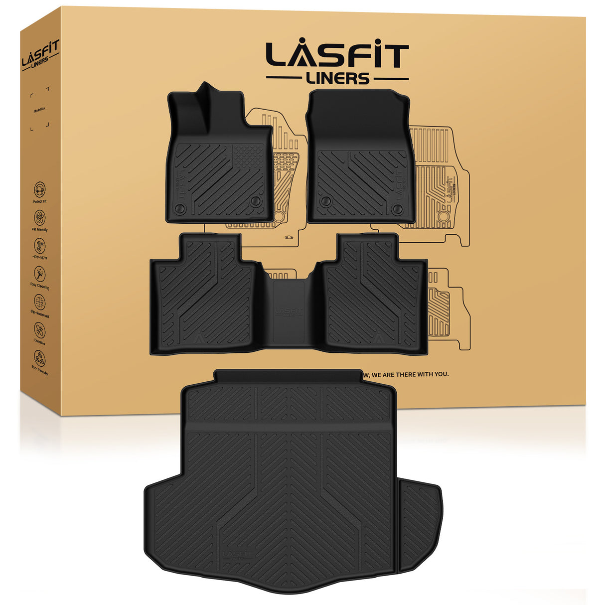 Fit for 2026 Lexus ES Floor Mats & Cargo Mat, Only Fit EV  (350e,500e)