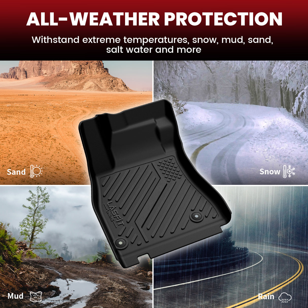 Fit for 2026 Nissan Sentra 1st & 2nd Floor Mats All Weather Protection