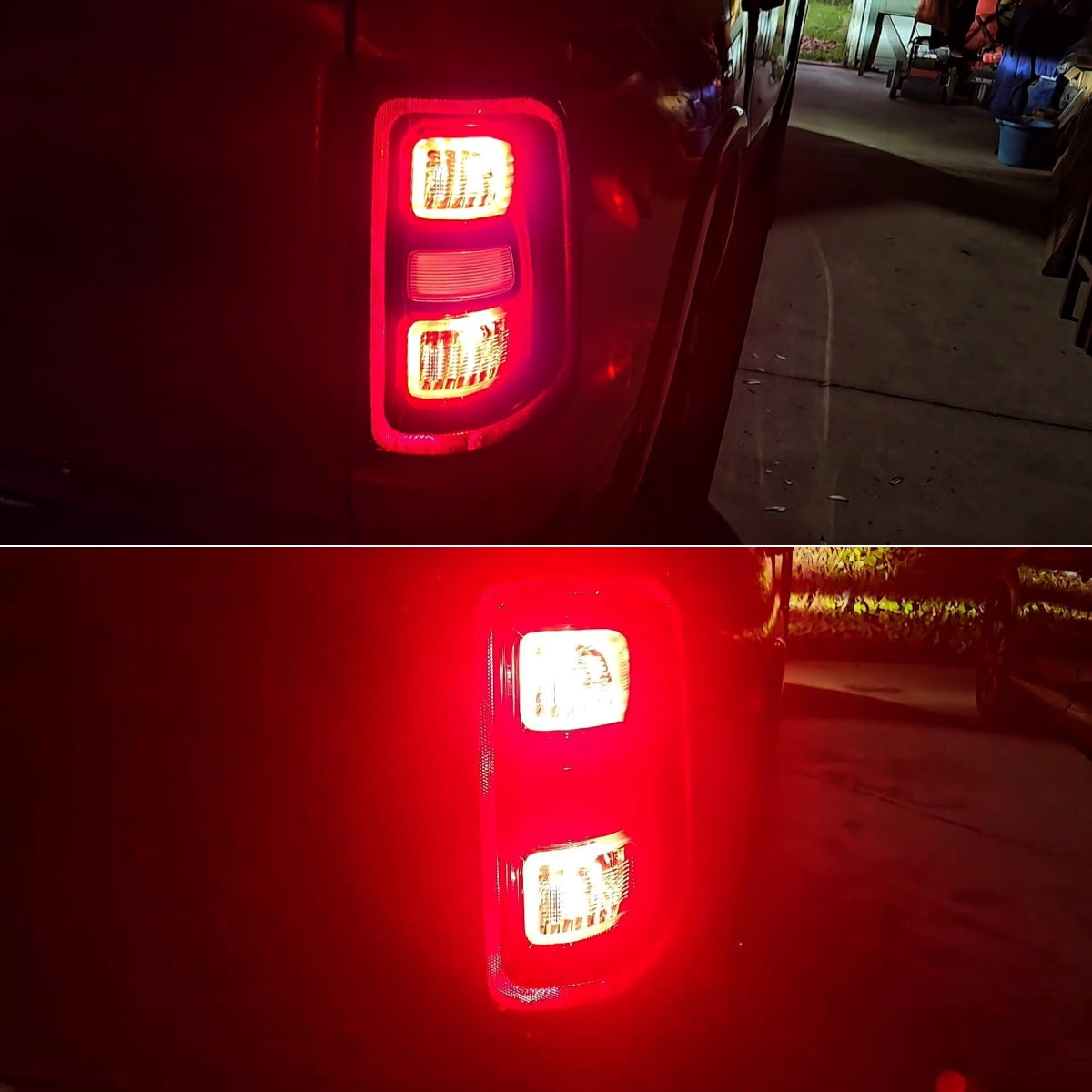 2026 Ram 1500 Big Horn 7443 rear turn signal brake tail lights brightness comparisons