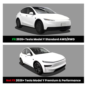 Fit for 2026 Tesla Model Y Standard Floor Mats & Cargo & Frunk Liner & Trunk Well & Seatback Mats, Only Fit 5 seats