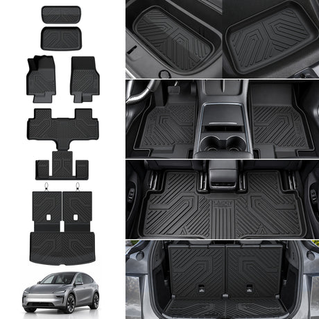 2027 Tesla Model Y L 3Row & Cargo & Seatback & Front & Rear Trunk Mats
