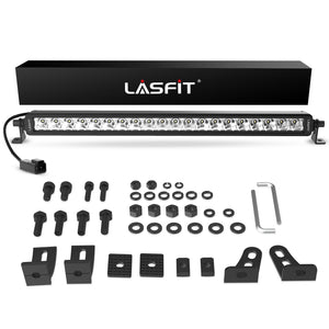 LASFIT Off-Road LED Light Bars 12 22 32 42 52 Inch Spot Flood Combo Single Row - White