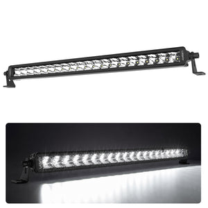 LASFIT Off-Road LED Light Bars 12 22 32 42 52 Inch Spot Flood Combo Single Row - White