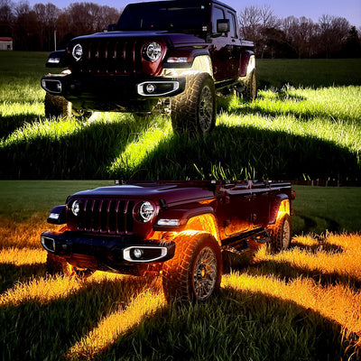 Lasfit 52 Off-Road LED Amber Light Bar With Slim Single Row Combo Flo