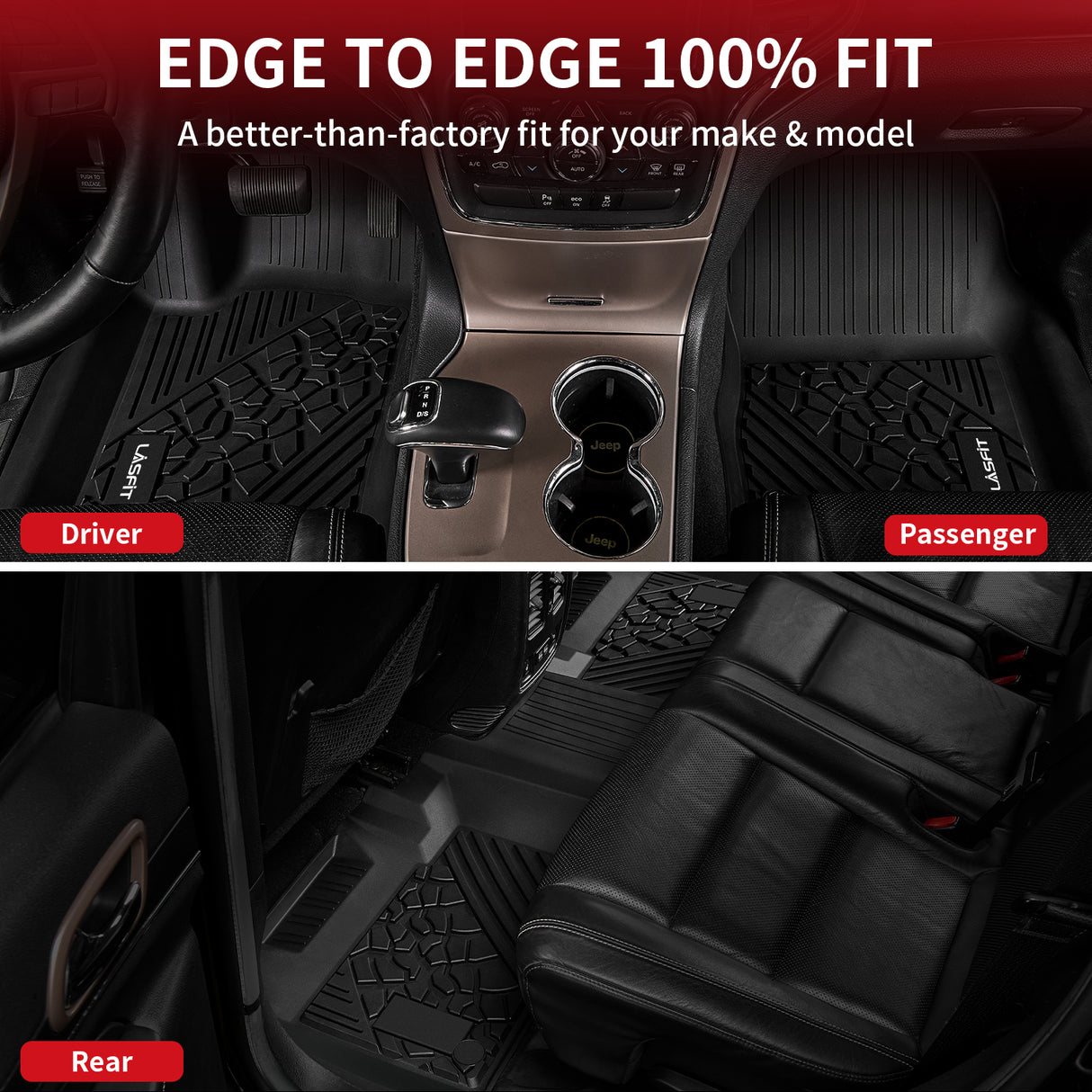 Fit for 2016-2022 Jeep Grand Cherokee WK All-Weather Floor Mats & Cargo Mat