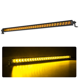 Lasfit 12"/22"/32"/42"/52" Off-Road Slim Single Row Combo Flood Spot Beam LED Amber Light Bars