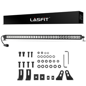 LASFIT Off-Road LED Light Bars 12 22 32 42 52 Inch Spot Flood Combo Single Row - White