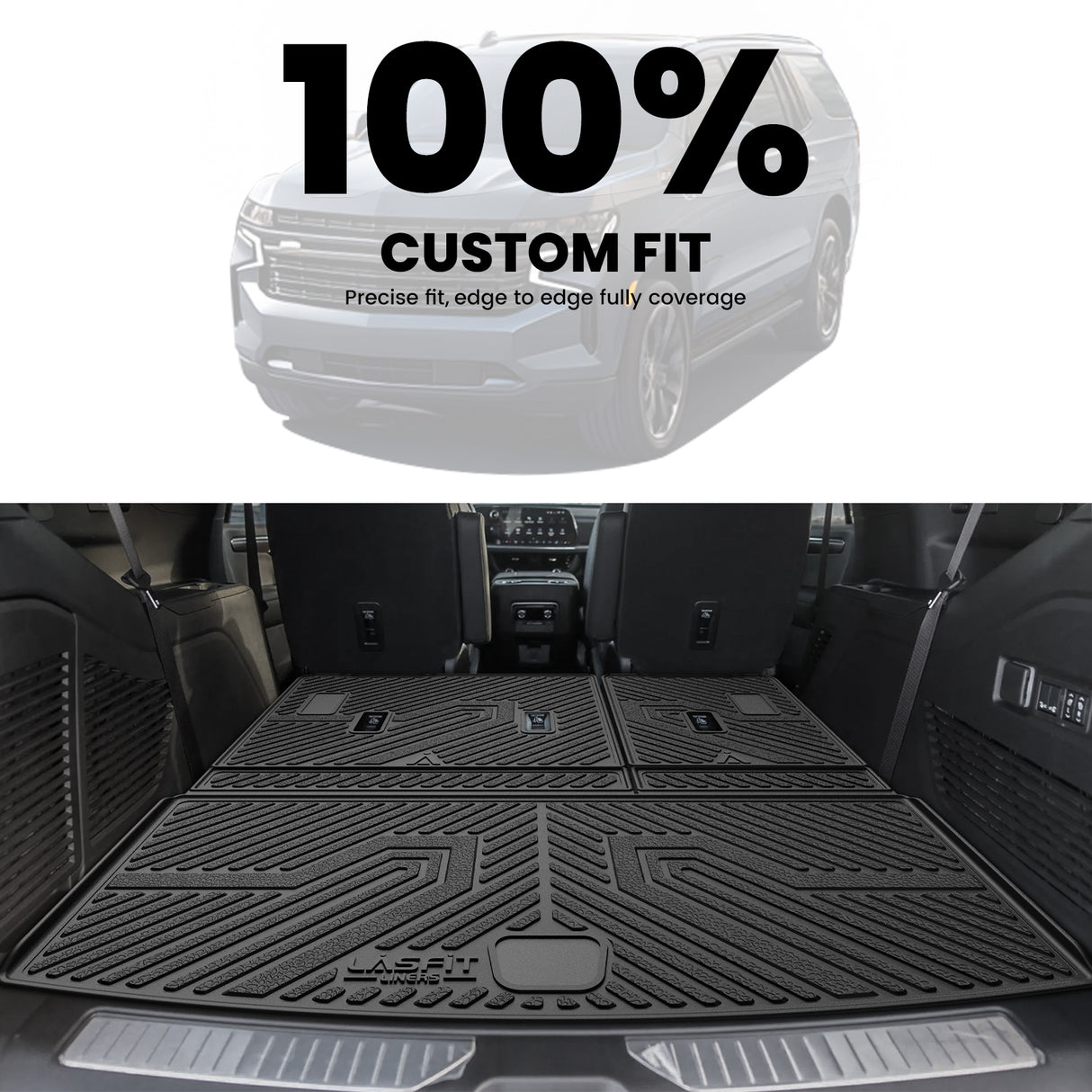 Fit for 2021-2025 Chevrolet Tahoe Floor Mats, Fit 7 Seats (2nd Row Bucket Seats) Only, Not Fit 8 / 9 seats