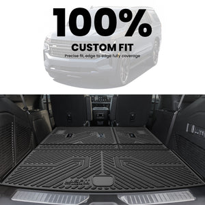 Fit for 2021-2025 Chevrolet Tahoe Floor Mats, Fit 7 Seats (2nd Row Bucket Seats) Only, Not Fit 8 / 9 seats