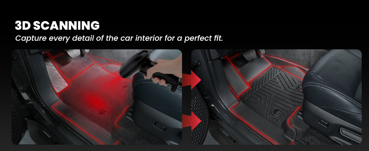 3D Scanning Process on 2025 Toyota 4Runner Floor Mats